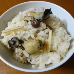 美味しい金芽米で！牡蠣ご飯